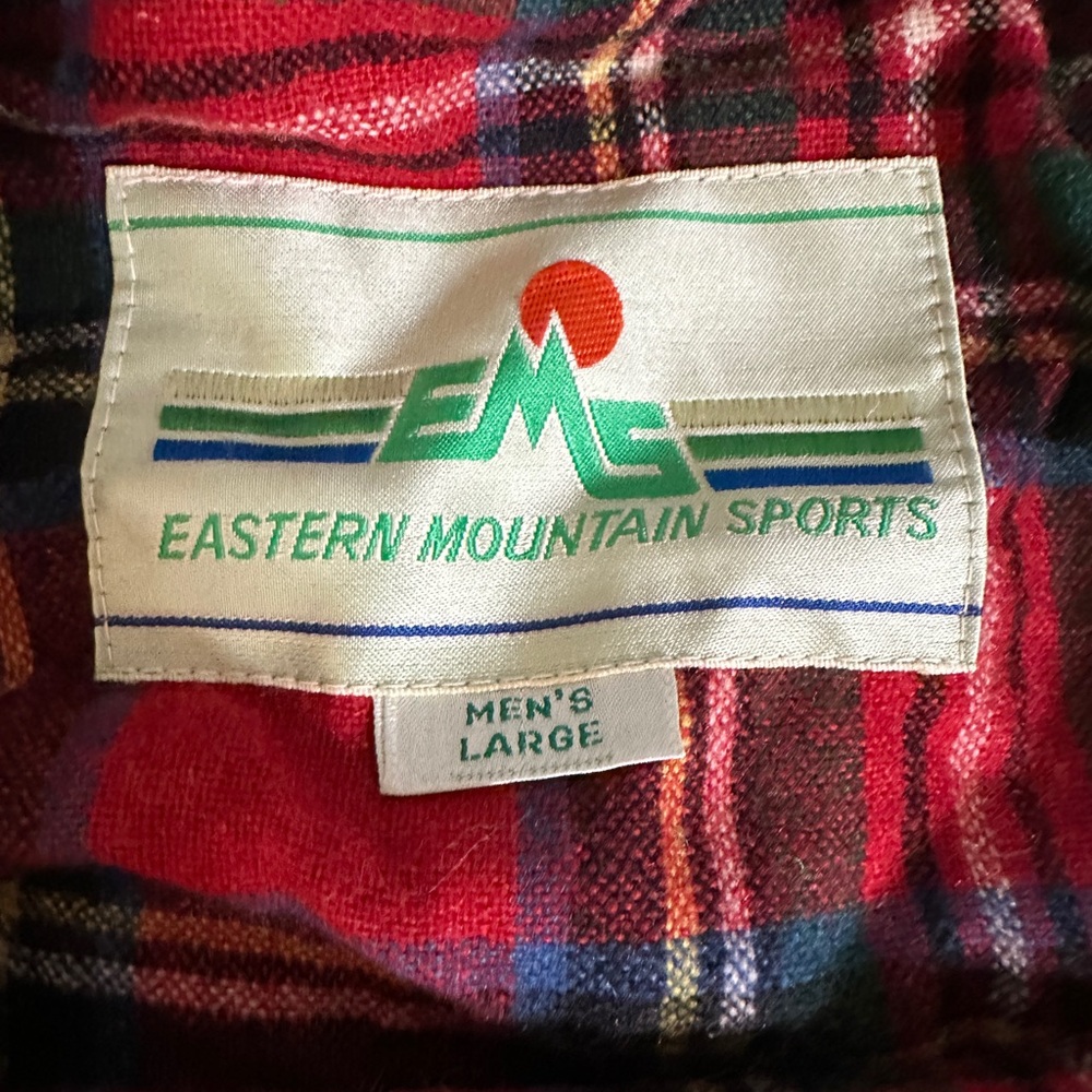 EMS Eastern Mountain Sport Wool Lined Hooded Parka Tan Men’s L Vintage - Picture 6 of 13
